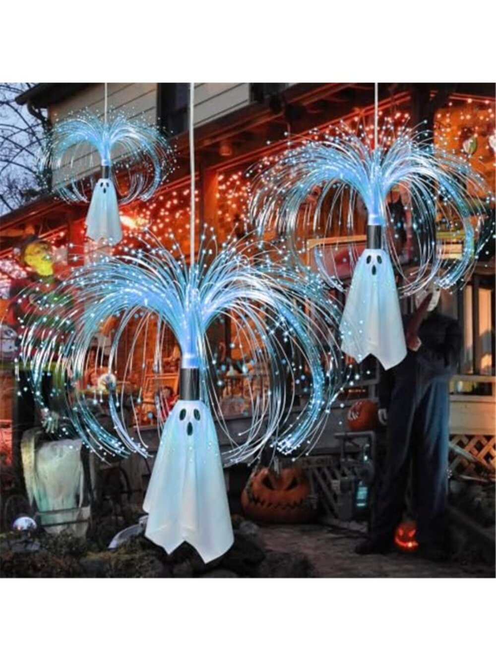 Halloween Decorations Outdoor Cool White Scary Ghost Lights